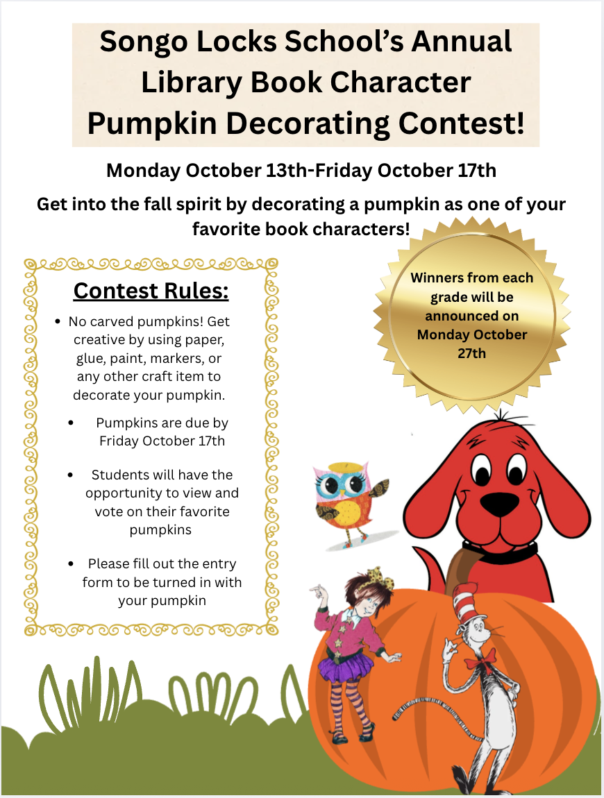 Book Character Pumpkin Contest!